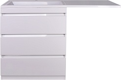 Style Line Тумба с раковиной Даллас 150 L 3 ящика под стиральную машину – фотография-1